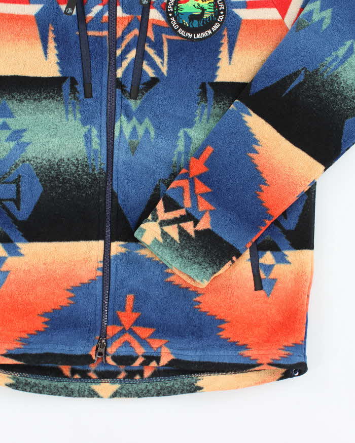 Vintage 2000's Ralph Lauren Geometric Patterned Full Zip Fleece - M