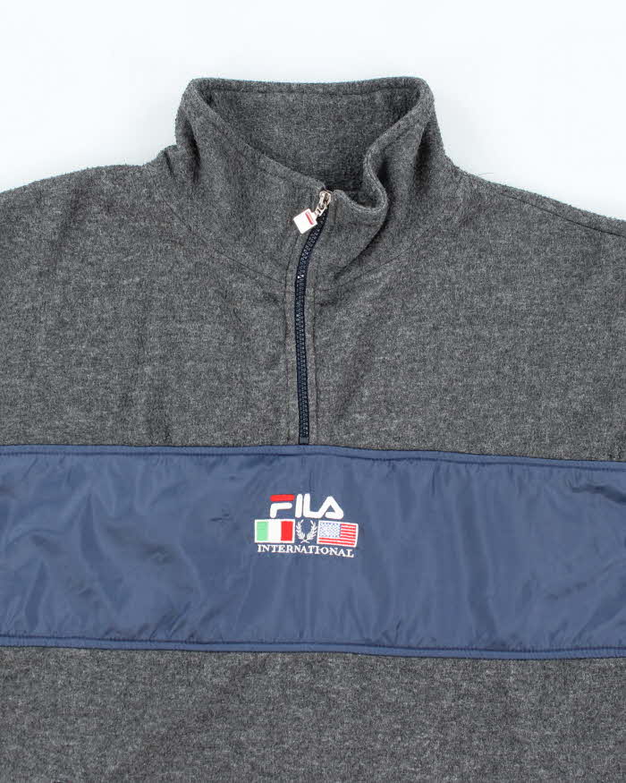 Vintage 90s Fila Quarter-Zip Fleece - XL