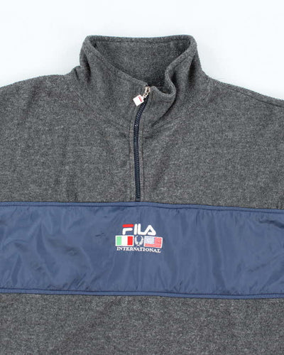 Vintage 90s Fila Quarter-Zip Fleece - XL