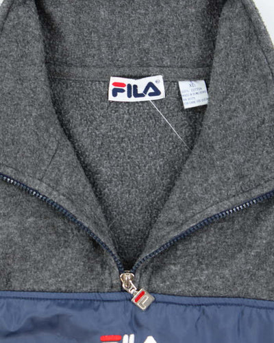 Vintage 90s Fila Quarter-Zip Fleece - XL