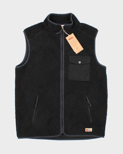 Fjall Raven Deadstock Black Sleeveless Fleece - L