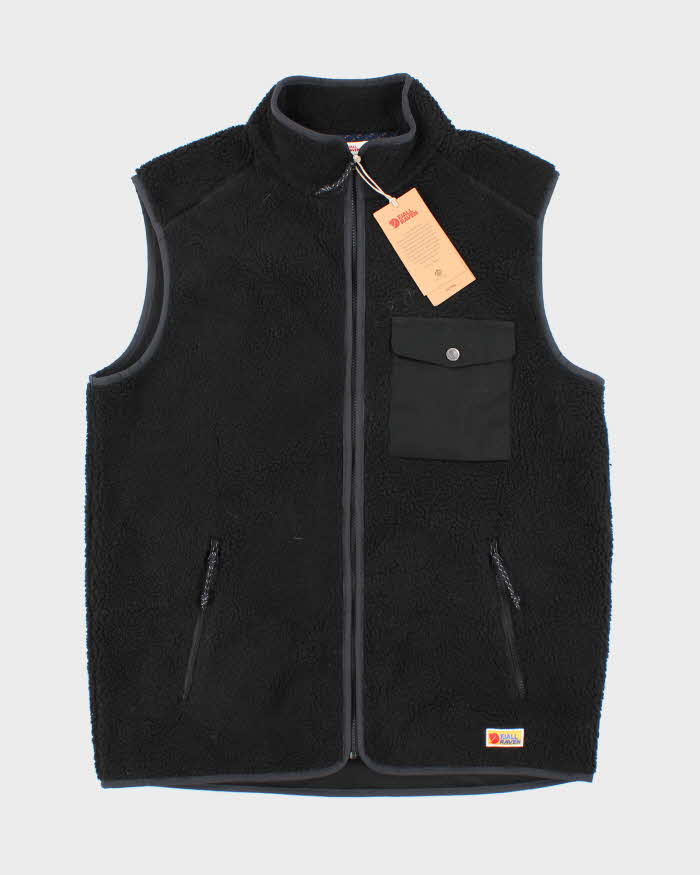Fjall Raven Deadstock Black Sleeveless Fleece - L