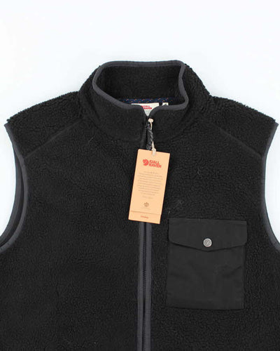 Fjall Raven Deadstock Black Sleeveless Fleece - L