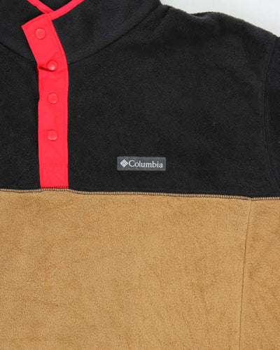 Vintage Columbia Two-Tone Snap Button Pullover Fleece - XXXL