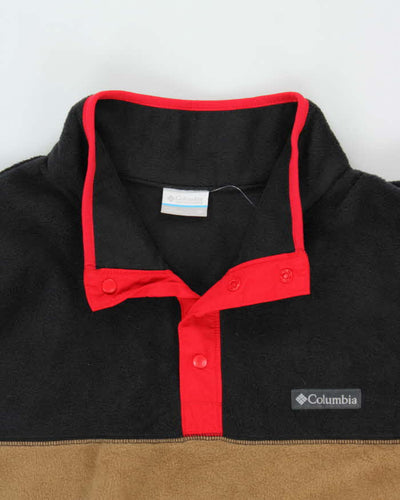Vintage Columbia Two-Tone Snap Button Pullover Fleece - XXXL