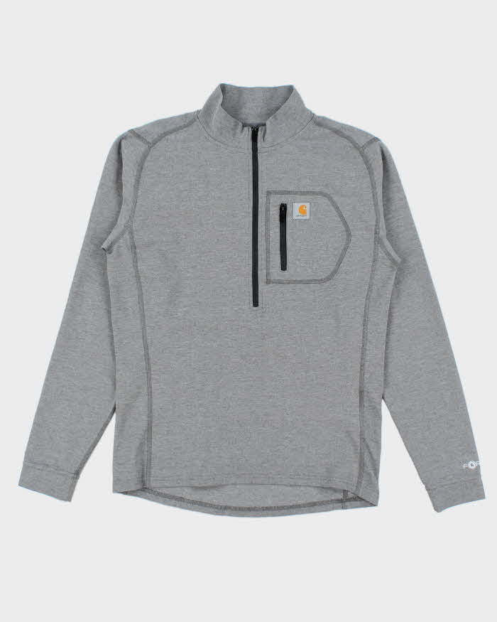 Vintage Carhartt Force Poly Quarter-Zip Fleece - S
