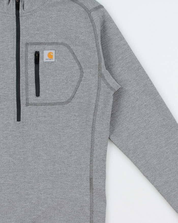 Vintage Carhartt Force Poly Quarter-Zip Fleece - S