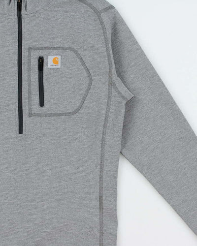 Vintage Carhartt Force Poly Quarter-Zip Fleece - S