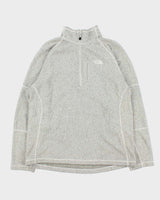 Vintage The North Face Mole Grey Quarter-Zip Fleece Pullover - L