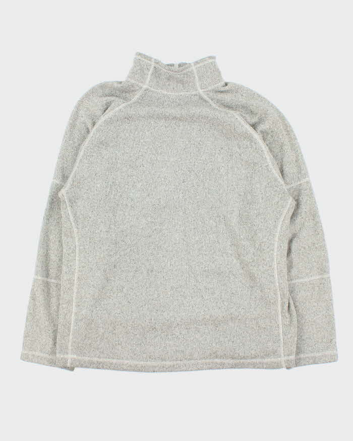 Vintage The North Face Mole Grey Quarter-Zip Fleece Pullover - L