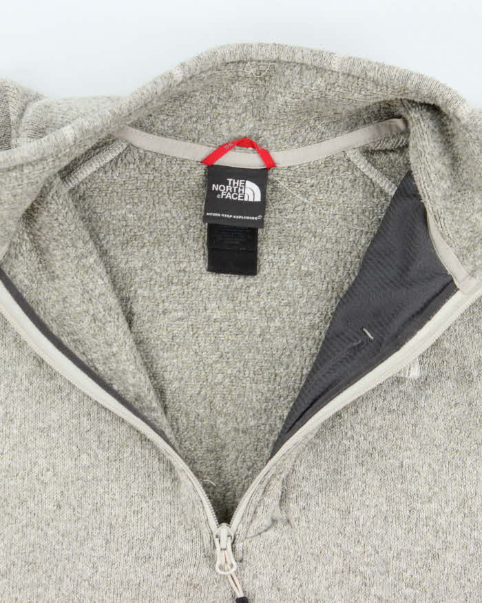 Vintage The North Face Mole Grey Quarter-Zip Fleece Pullover - L