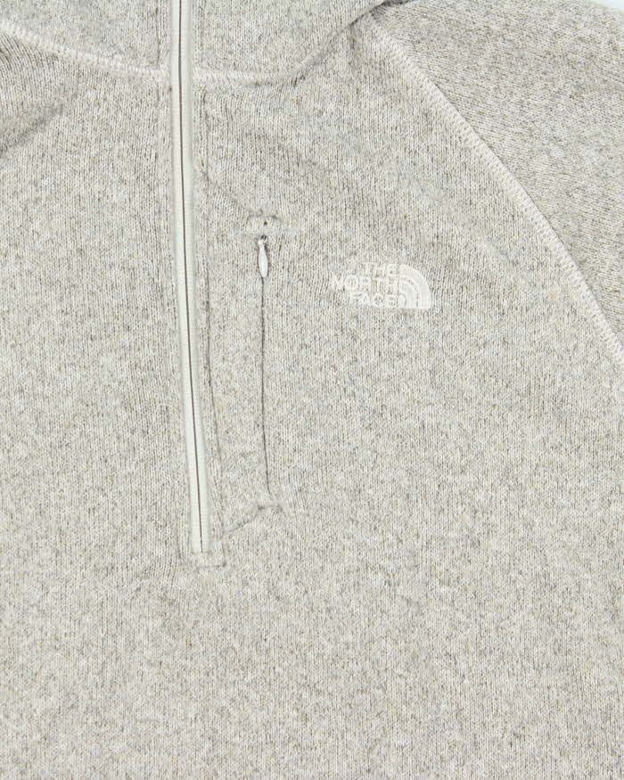 Vintage The North Face Mole Grey Quarter-Zip Fleece Pullover - L