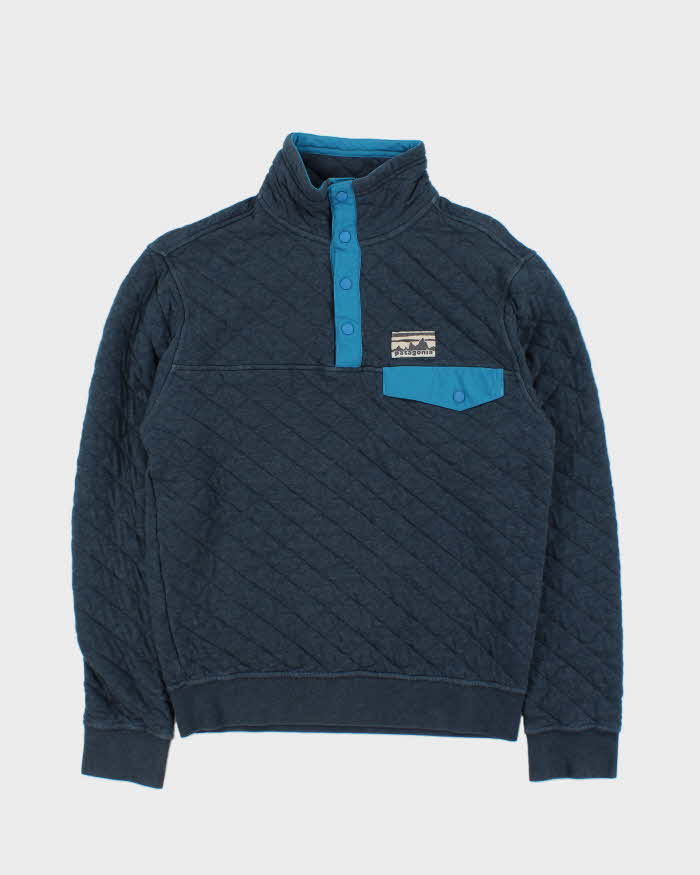 Vintage Patagonia Cotton Blend Quilted Snap-T Pullover Fleece  - XS