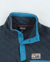 Vintage Patagonia Cotton Blend Quilted Snap-T Pullover Fleece  - XS