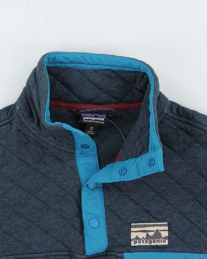 Vintage Patagonia Cotton Blend Quilted Snap-T Pullover Fleece  - XS