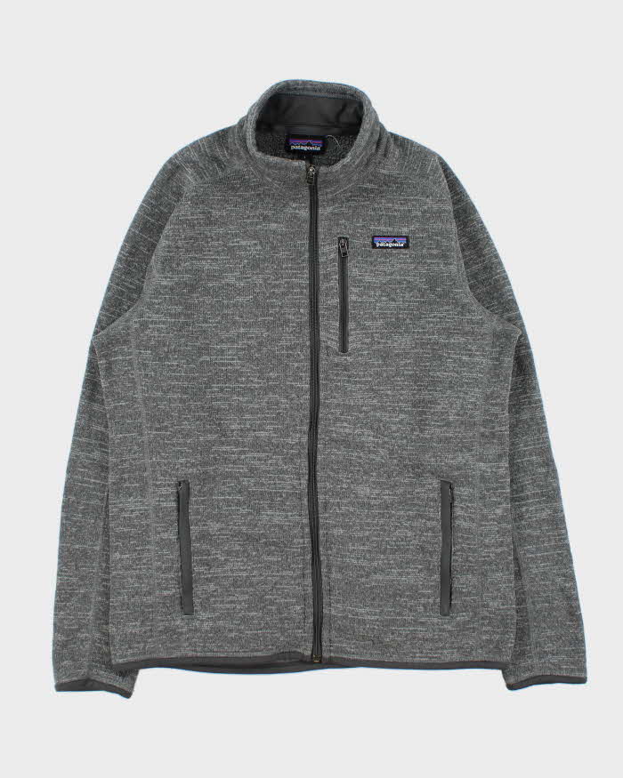 Vintage Patagonia Melange Grey Full-Zip Fleece - L