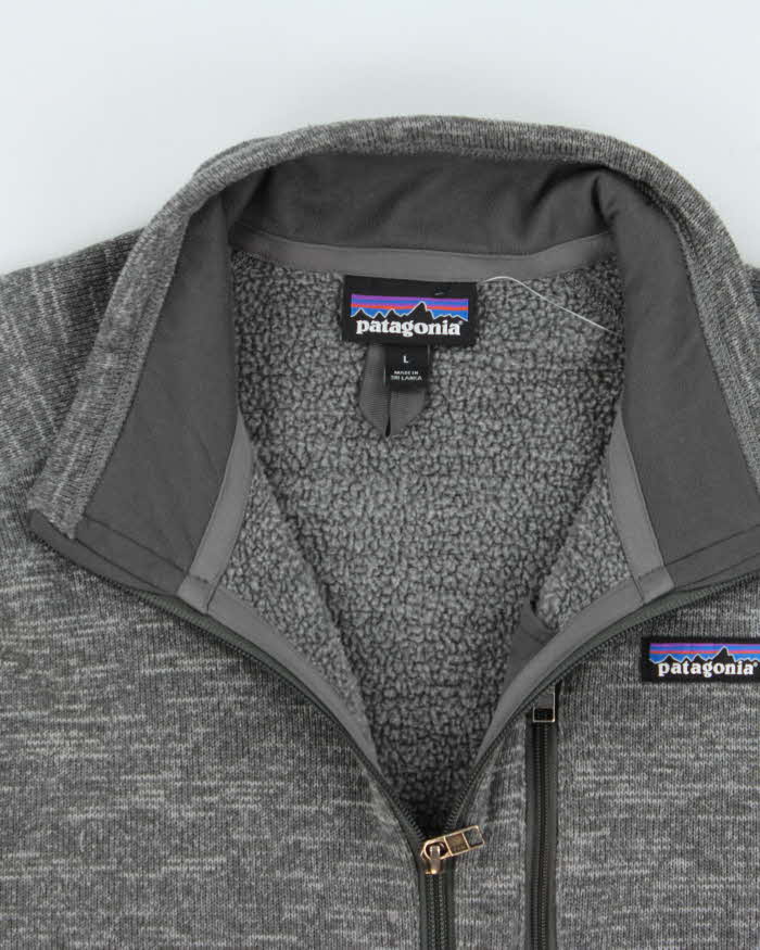 Vintage Patagonia Melange Grey Full-Zip Fleece - L
