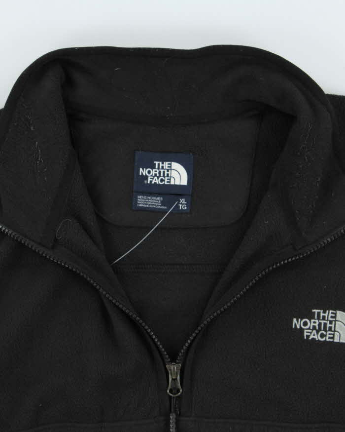 Vintage The North Face Black Quarter-Zip Pullover Fleece - XL