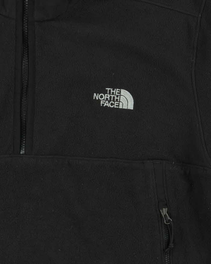 Vintage The North Face Black Quarter-Zip Pullover Fleece - XL