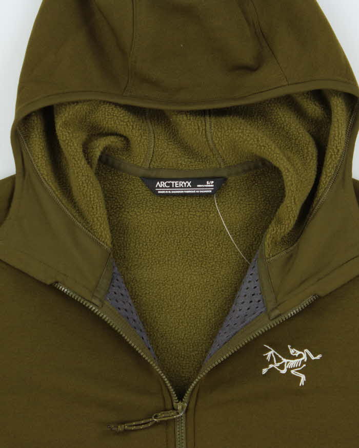 Arc'teryx Kyanite AR Tech Khaki Hooded Full-Zip Fleece - S