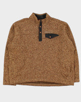 Vintage Eddie Bauer Speckled Snap T Pullover Fleece - XL