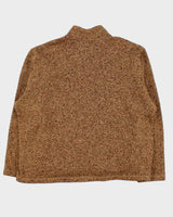 Vintage Eddie Bauer Speckled Snap T Pullover Fleece - XL