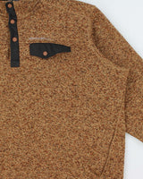 Vintage Eddie Bauer Speckled Snap T Pullover Fleece - XL
