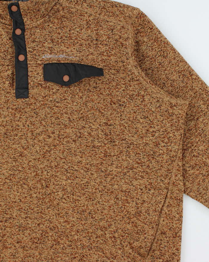 Vintage Eddie Bauer Speckled Snap T Pullover Fleece - XL