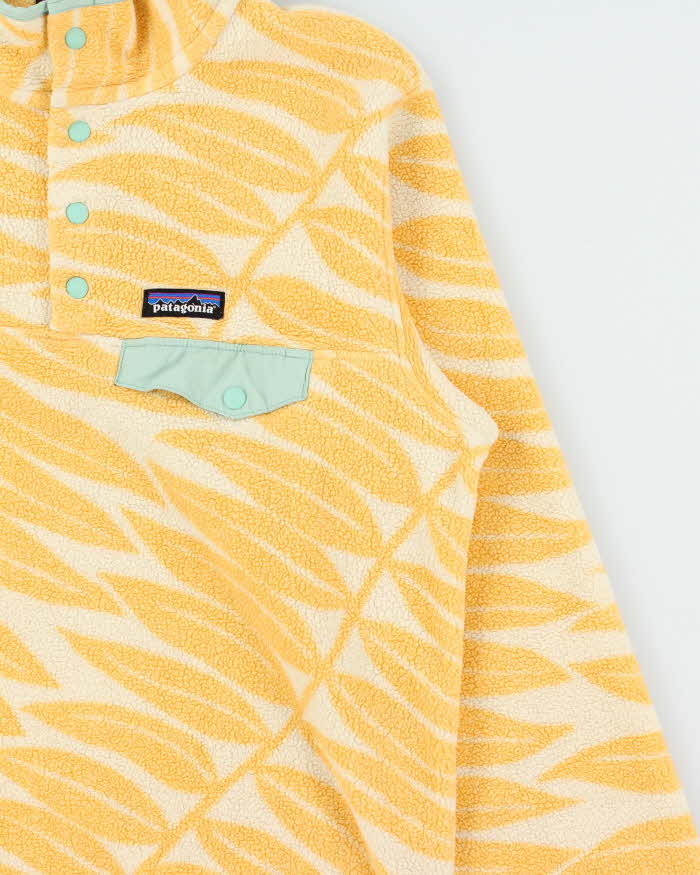 Vintage Patagonia Synchilla Leaf Snap T Pullover Fleece - M