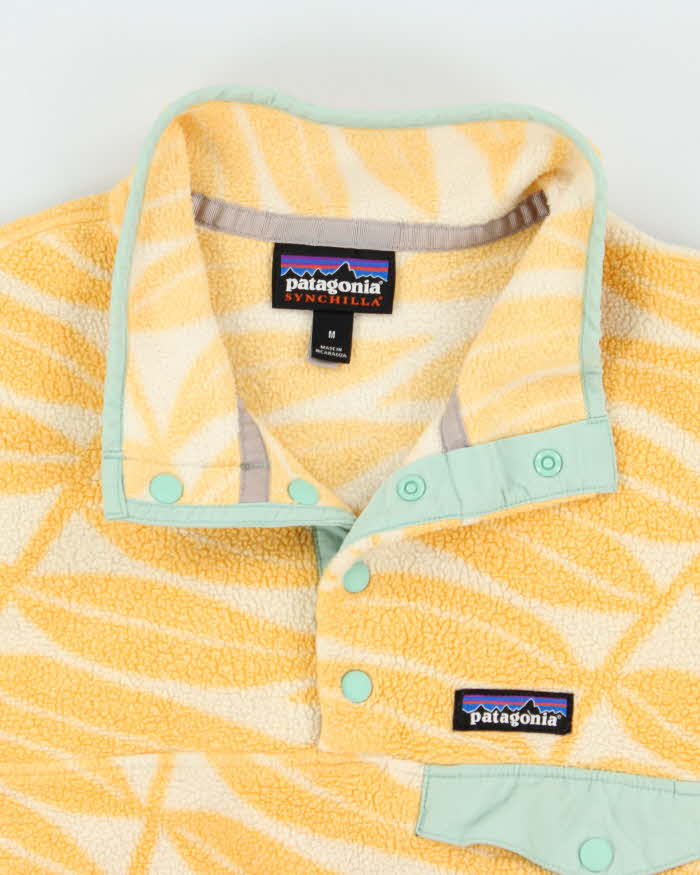Vintage Patagonia Synchilla Leaf Snap T Pullover Fleece - M
