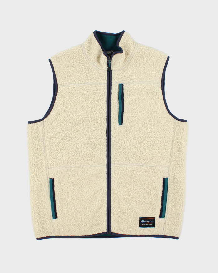 Eddie Bauer Chilali Faux Shearling Full-Zip Fleece Vest - L