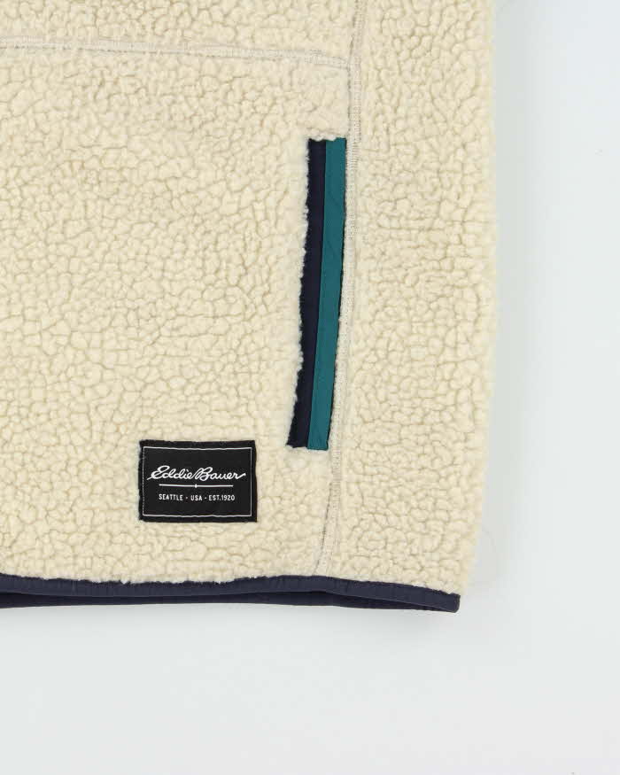 Eddie Bauer Chilali Faux Shearling Full-Zip Fleece Vest - L