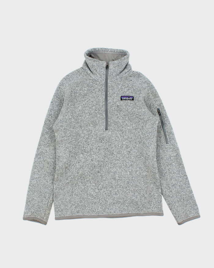 Vintage Patagonia Grey Marl Quarter-Zip Fleece - XXS