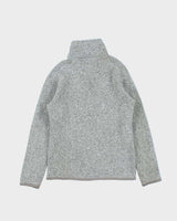 Vintage Patagonia Grey Marl Quarter-Zip Fleece - XXS
