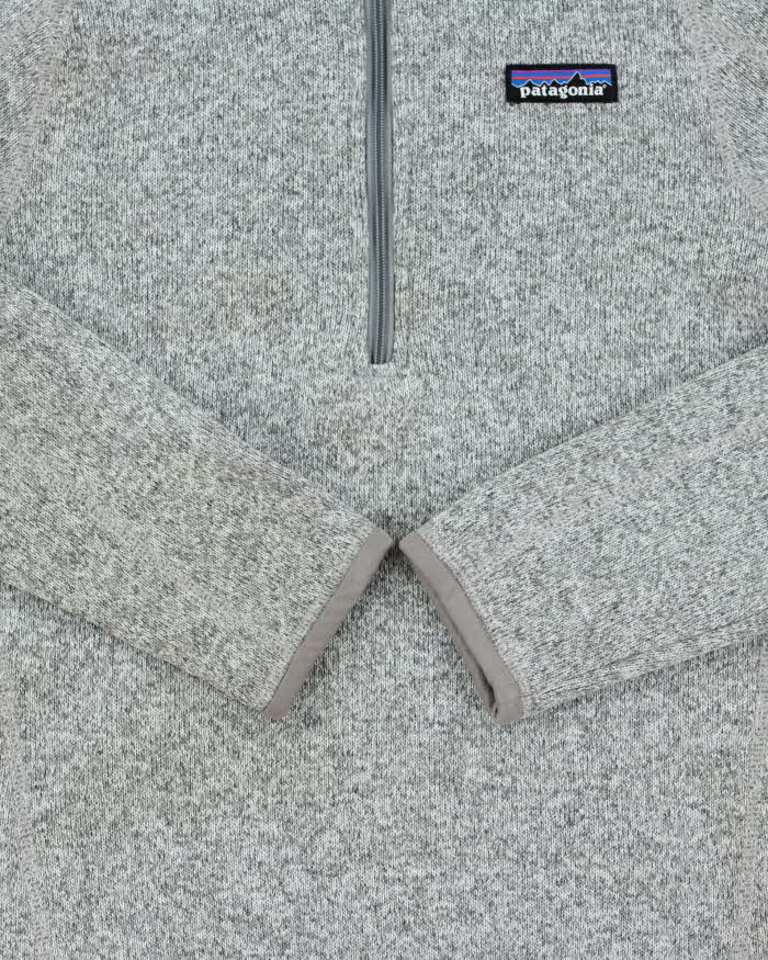 Vintage Patagonia Grey Marl Quarter-Zip Fleece - XXS