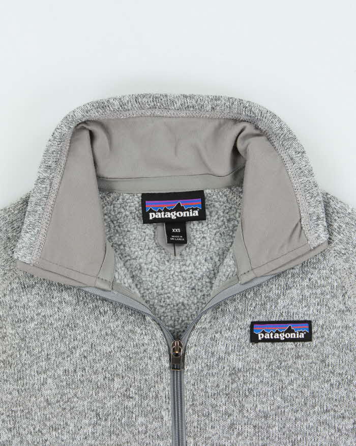 Vintage Patagonia Grey Marl Quarter-Zip Fleece - XXS