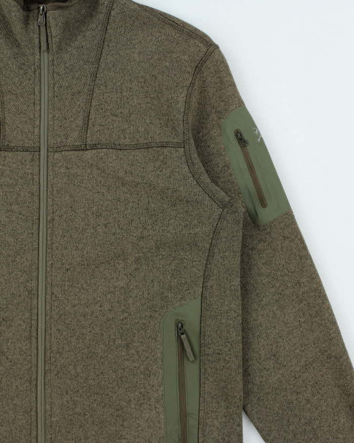 Vintage Arc'teryx Covert Khaki Relaxed Fit Full-Zip Fleece - M