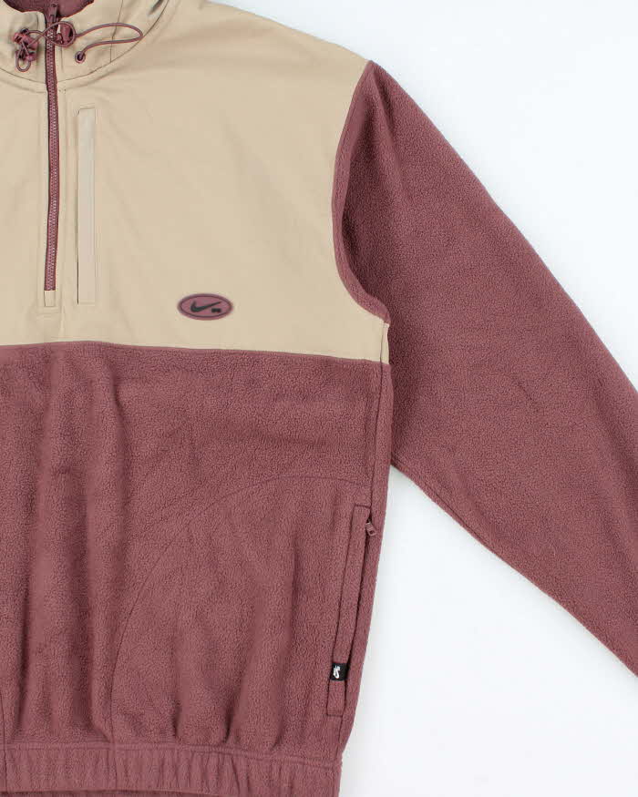 Vintage Nike SB Quarter-zip Hooded Fleece - S