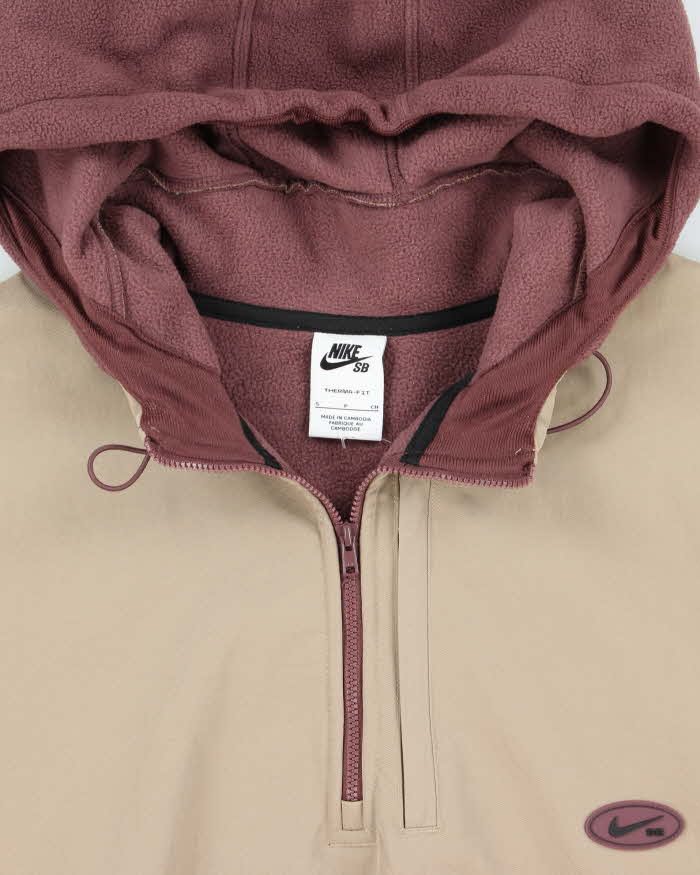 Vintage Nike SB Quarter-zip Hooded Fleece - S