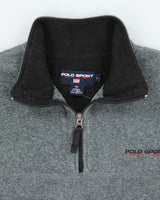 Vintage 90s Ralph Lauren Polo Sport Quarter-zip Fleece - L