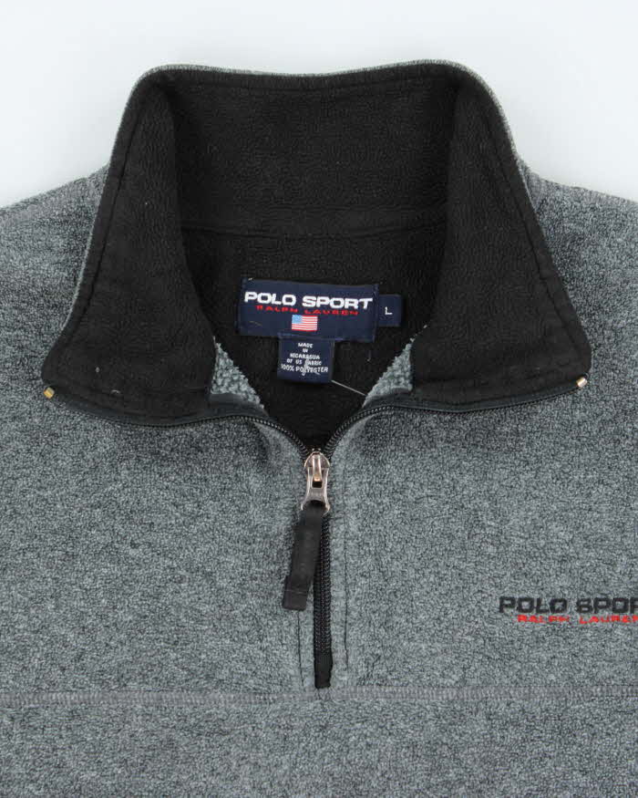Vintage 90s Ralph Lauren Polo Sport Quarter-zip Fleece - L