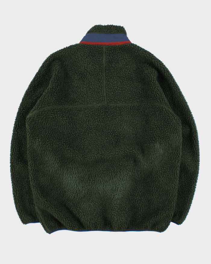 Vintage Patagonia Classic Retro-X Dark Green Full-Zip Sherpa Fleece - XL