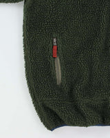Vintage Patagonia Classic Retro-X Dark Green Full-Zip Sherpa Fleece - XL