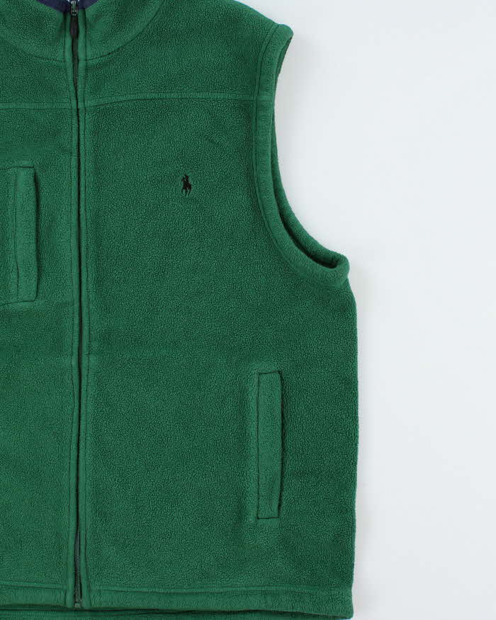 Vintage 00s Polo Ralph Lauren Chunky Full Zip Fleece Gilet - L