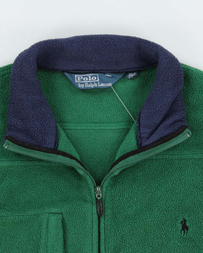 Vintage 00s Polo Ralph Lauren Chunky Full Zip Fleece Gilet - L
