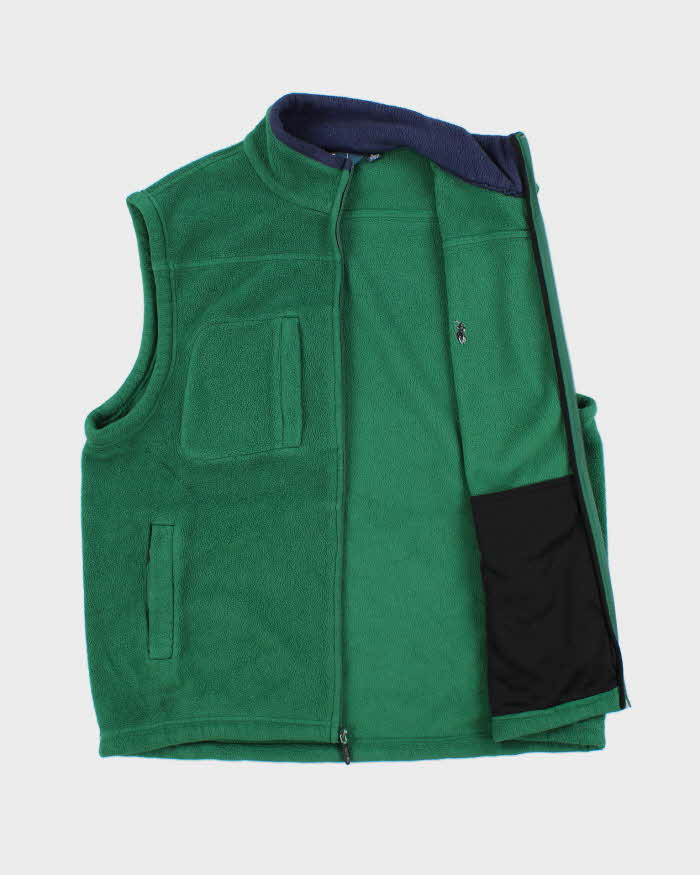 Vintage 00s Polo Ralph Lauren Chunky Full Zip Fleece Gilet - L