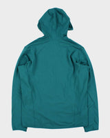 Vintage Arc'teryx 'Kyanite LT Hoody' Teal Full-Zip Soft Shell Hooded Fleece - M