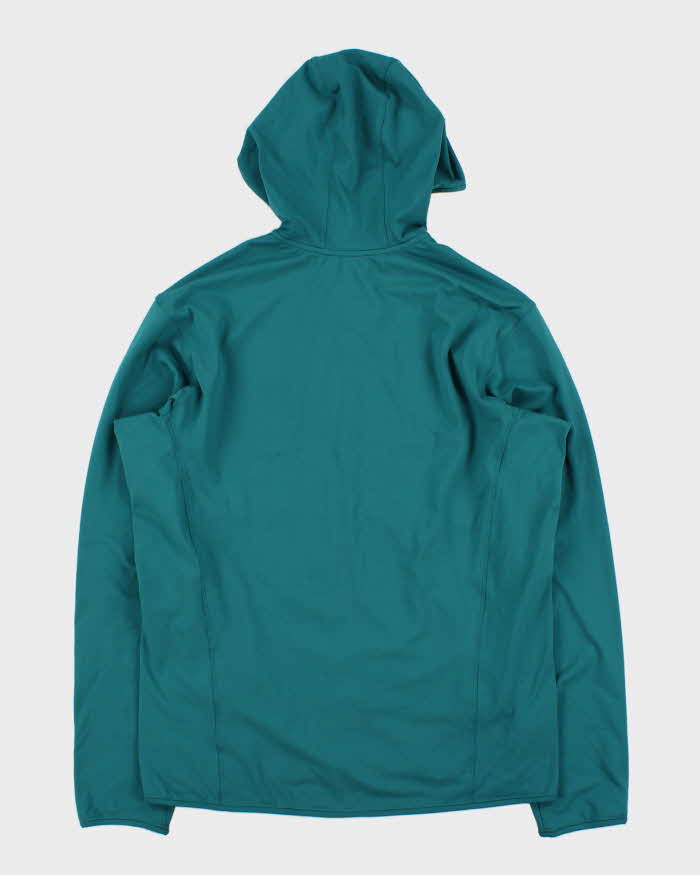 Vintage Arc'teryx 'Kyanite LT Hoody' Teal Full-Zip Soft Shell Hooded Fleece - M
