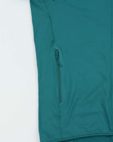 Vintage Arc'teryx 'Kyanite LT Hoody' Teal Full-Zip Soft Shell Hooded Fleece - M