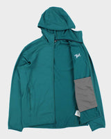 Vintage Arc'teryx 'Kyanite LT Hoody' Teal Full-Zip Soft Shell Hooded Fleece - M